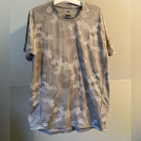 adidas Mens Medium Camo Hype Tee T-Shirt CV6060 Grey Camouflage Print - Picture 4 of 4